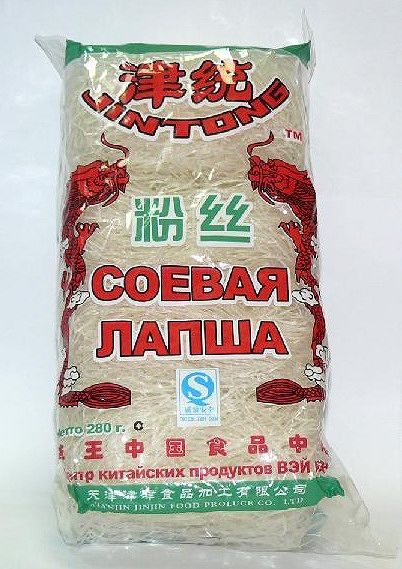 Китайская соевая лапша обычно состоит из крахмала